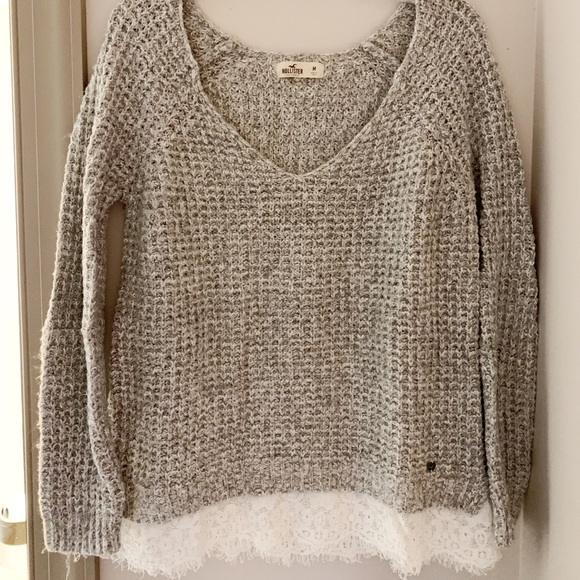 hollister grey sweater